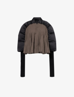 RICK OWENS RICK OWENS WOMENS BLACK/DUST DUVETESSA PADDED WOOL JACKET