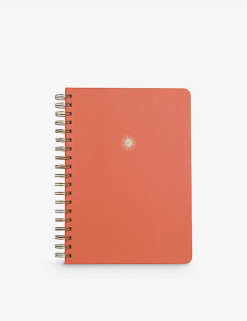 PAPIER: Sunburst lined spiral notebook 25cm x 17.6cm