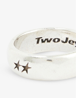 Shop Twojeys Men's Silver Signature Sterling Silver Plated-brass Ring