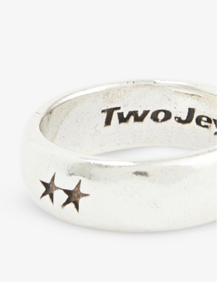 Twojeys Signature Sterling Silver Plated-brass Ring In Silver
