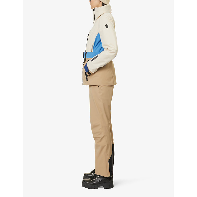 Shop Moncler Hainet Funnel-neck Stretch-woven Jacket In Multi