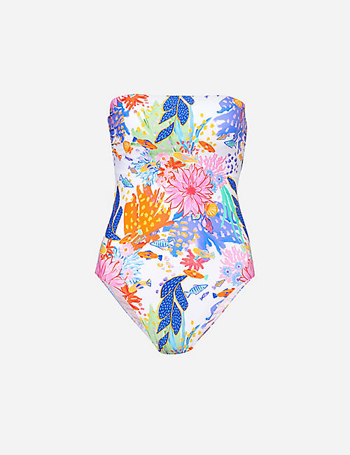 SEAFOLLY: Under The Sea graphic-print stretch-recycled-nylon swimsuit
