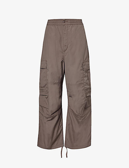CARHARTT WIP: Jet flap-pocket wide-leg mid-rise cotton trousers