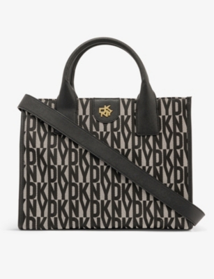 DKNY Medium Carol Black Logo Tote Bag