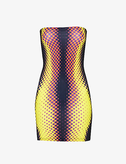 SINEAD GOREY: Curve-Enhancing strapless stretch-woven mini dress