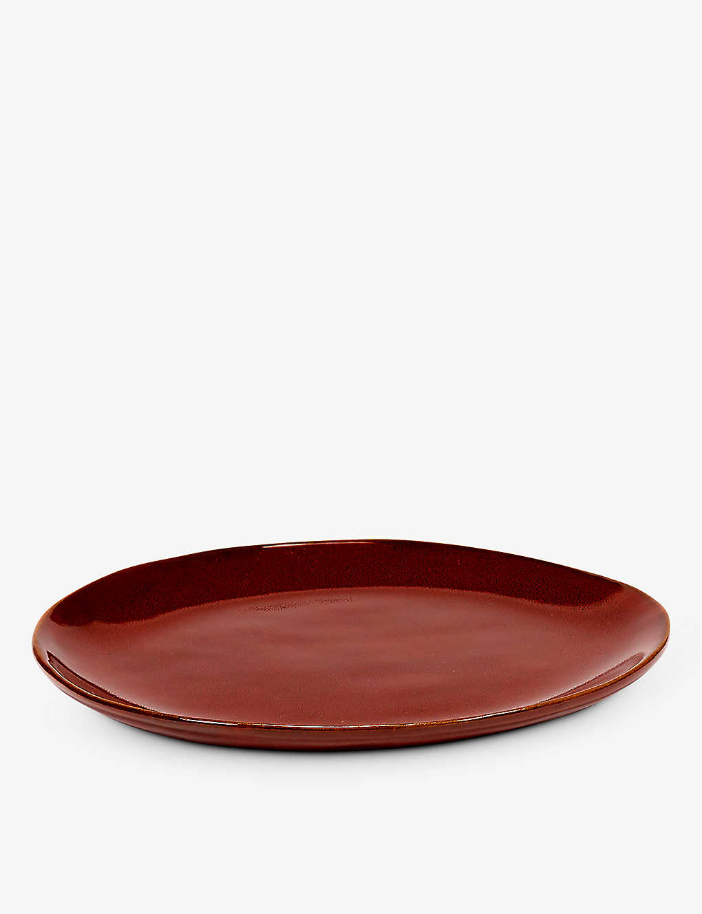 Serax La Mère Irregular Small Stoneware Plate 18cm In Red