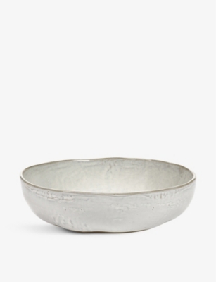 Shop Serax White La Mère Irregular Medium Stoneware Bowl 22cm