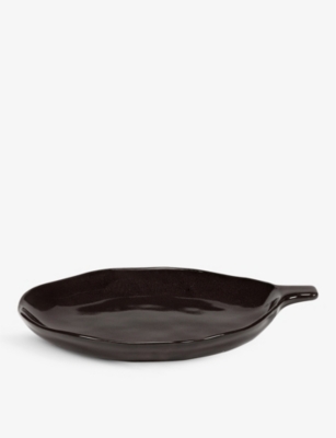 Serax La Mère Irregular Side-handle Stoneware Plate 17cm Brown