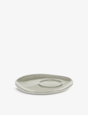 SERAX: La Mère asymmetric stoneware coffee cup saucer 14.5cm