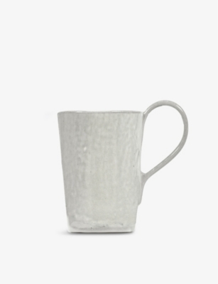 Serax White La Mère Curved-handle Glazed Stoneware Mug 11.5cm