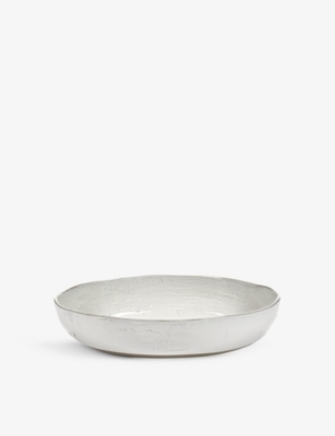 Shop Serax White La Mère Irregular Medium Stoneware Serving Bowl 31.5cm