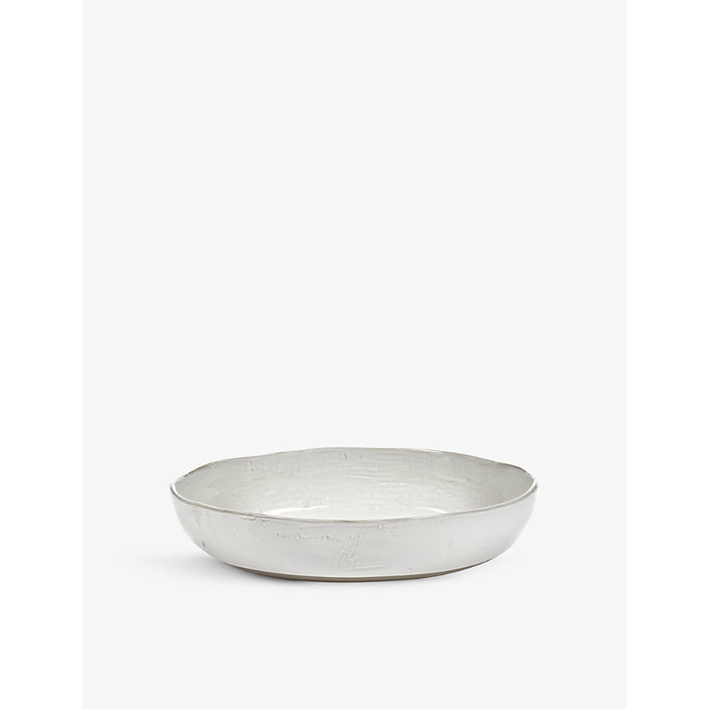 Shop Serax White La Mère Irregular Medium Stoneware Serving Bowl 31.5cm