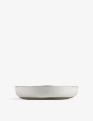 Serax White La Mère Irregular Medium Stoneware Serving Bowl 31.5cm