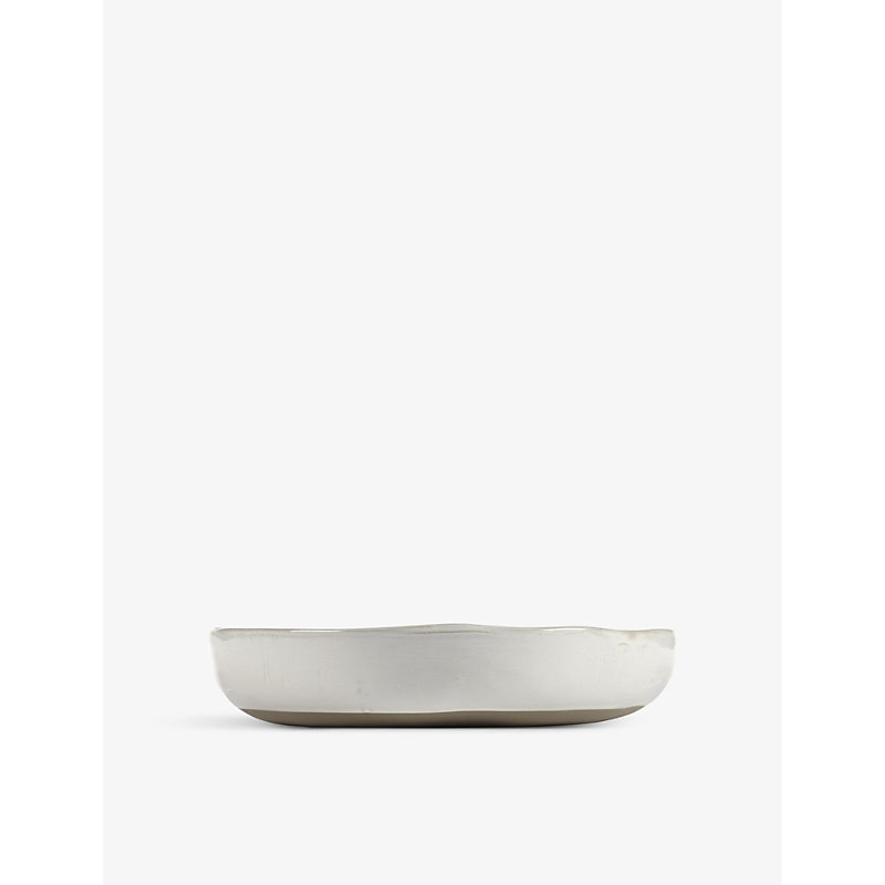 Serax White La Mère Irregular Medium Stoneware Serving Bowl 31.5cm