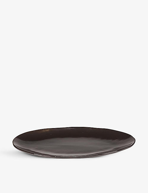 SERAX: La Mère oval stoneware plate 37.5cm x 27.5cm