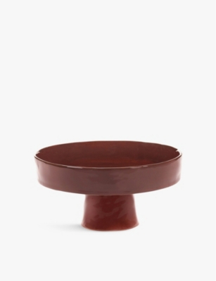Serax Red La Mère Stand Stoneware Deep Plate 25cm In Red