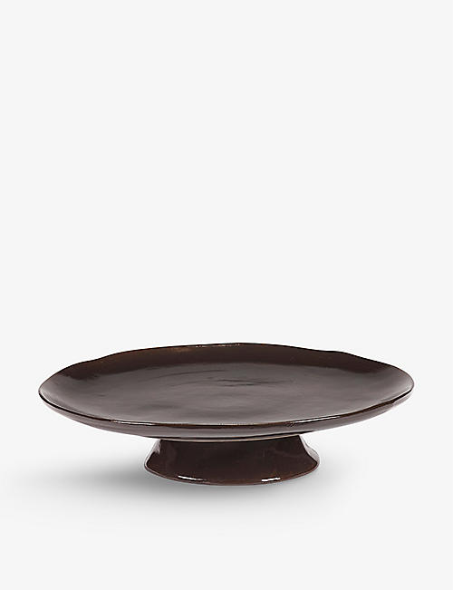 SERAX: Ebony La Mere large stoneware plate 30.5cm
