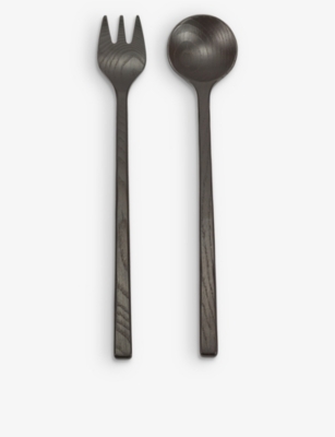 Serax Black La Mere Wood Kitchen Utensils Set Of Two