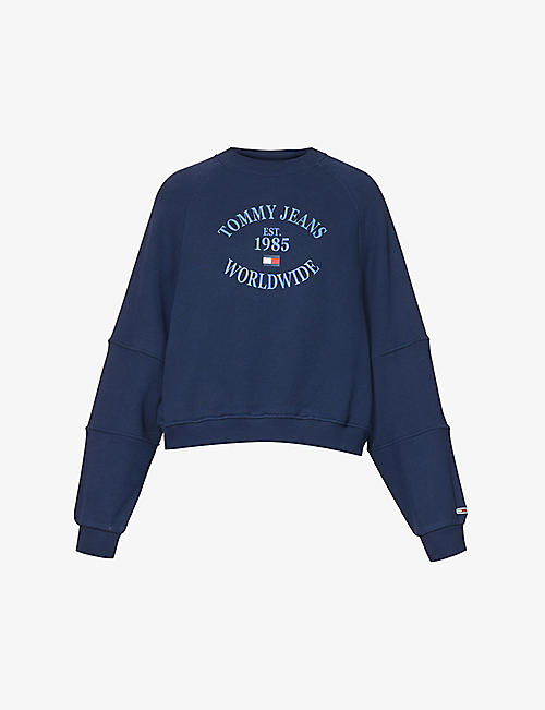 TOMMY JEANS: Worldwide brand-embroidered cotton sweatshirt