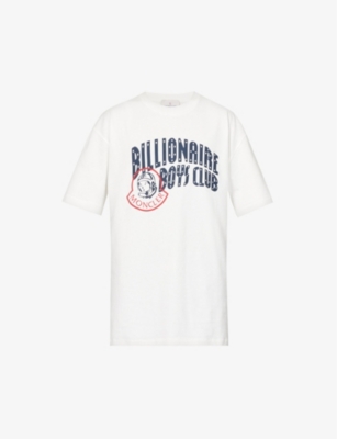 MONCLER GENIUS - Brand-print ribbed-trim cotton T-shirt | Selfridges.com