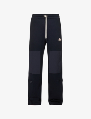 MONCLER GENIUS MONCLER GENIUS MEN'S NAVY X BILLIONAIRE BOYS CLUB BRAND-PATCH COTTON-JERSEY JOGGING BOTTOMS