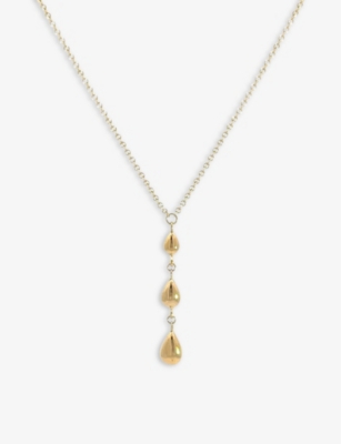 THE ALKEMISTRY THE ALKEMISTRY WOMENS YELLOW GOLD TRIPLE-GRADUATED PEAR 18CT YELLOW-GOLD NECKLACE,68644223