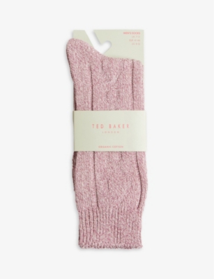TED BAKER - Hiking cable-knit cotton-blend socks | Selfridges.com