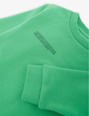 Shop Pangaia Logo-print Regular-fit Organic Cotton-jersey Sweatshirt 0-24 Months In Jade Green