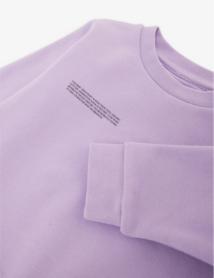 Shop Pangaia Logo-print Regular-fit Organic Cotton-jersey Sweatshirt 0-24 Months In Orchid Purple