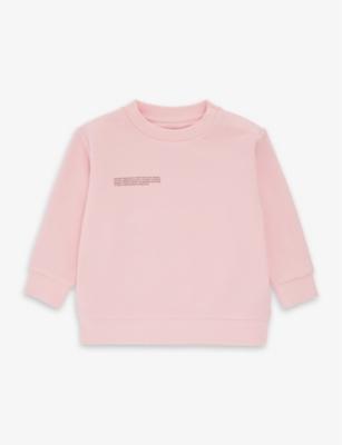 Pangaia Babies' Logo-print Regular-fit Organic Cotton-jersey Sweatshirt 0-24 Months In Sakura Pink