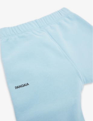 Shop Pangaia Logo-print Regular-fit Organic Cotton-jersey Jogging Bottoms 0-24 Months In Celestial Blue