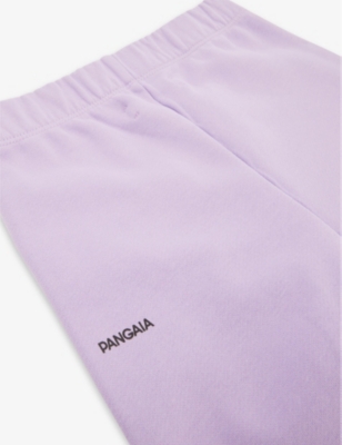 Shop Pangaia Logo-print Regular-fit Organic Cotton-jersey Jogging Bottoms 0-24 Months In Orchid Purple