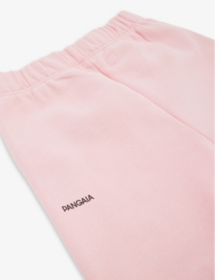 Shop Pangaia Logo-print Regular-fit Organic Cotton-jersey Jogging Bottoms 0-24 Months In Sakura Pink