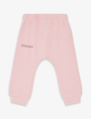Pangaia Logo-print Regular-fit Organic Cotton-jersey Jogging Bottoms 0-24 Months In Sakura Pink