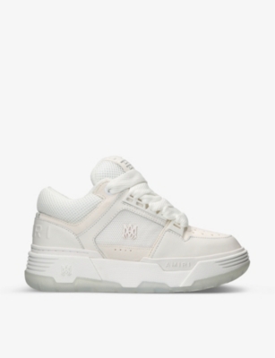 Shop Amiri Ma-1 Leather And Mesh Low-top Trainers In White