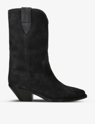 Isabel Marant Suede Dahope Boots 45 In Blk/other