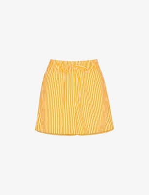 WHISTLES: Sunshine stripe linen and cotton-blend shorts