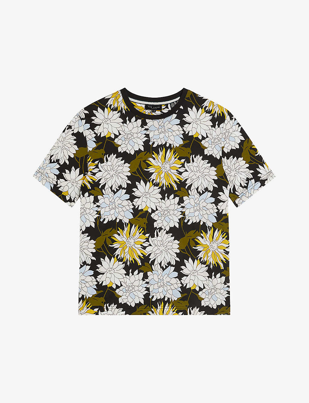 Ted Baker Florid Cotton Floral Print Tee In Multi-coloured