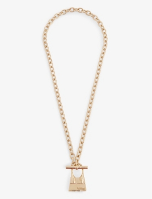 JACQUEMUS JACQUEMUS WOMENS LIGHT GOLD CHIQUITO BRASS AND BRONZE NECKLACE,68664481