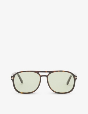 Tom Ford Men's Maxwell Double-Bridge Aviator Sunglasses