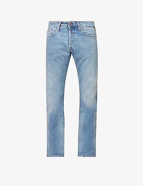 REPLAY: Waitom regular-fit straight-leg stretch-denim jeans