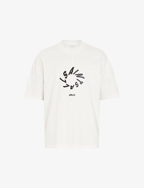 ALLSAINTS: Halo oversized logo-print organic-cotton T-shirt