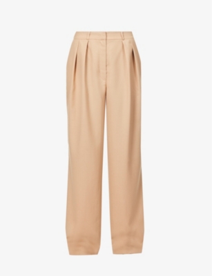 The Frankie Shop Neutral Wide-leg Trousers In Camel