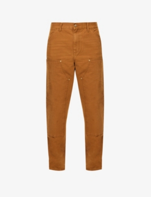 Shop Carhartt Wip Men's Hamilton Brown Double Knee Straight-leg Organic-cotton Jeans