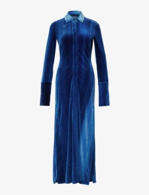 PROENZA SCHOULER Velvet texture spread collar stretch woven