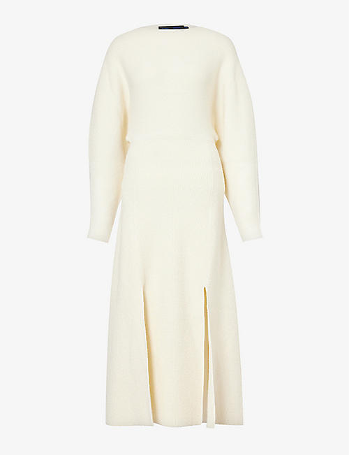 PROENZA SCHOULER: Bouclé-textured slim-fit woven-blend midi dress