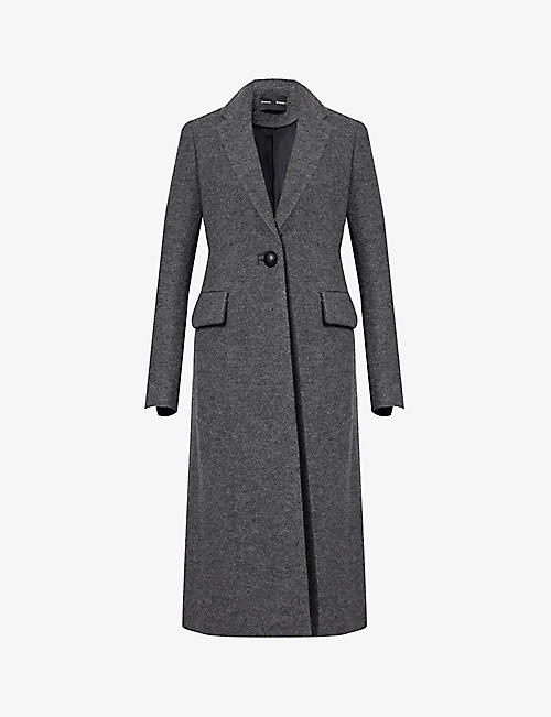 PROENZA SCHOULER: Single-breasted bouclé-textured wool coat
