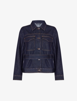 DRIES VAN NOTEN: Belted relaxed-fit denim jacket