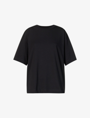 Dries Van Noten Womens Black Round-neck Relaxed-fit Cotton-jersey T-shirt In Black