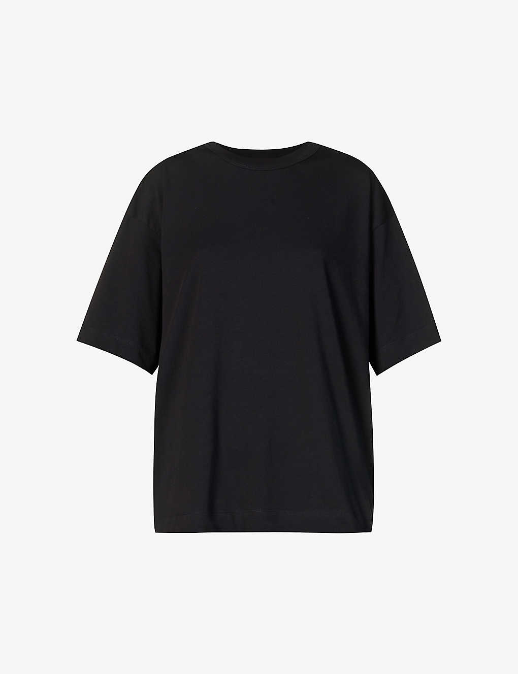 Dries Van Noten Womens Black Round-neck Relaxed-fit Cotton-jersey T-shirt